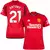 camisa de futebol manchester united I 23/24 versão torcedor personalizada com nome e número do jogador antony.