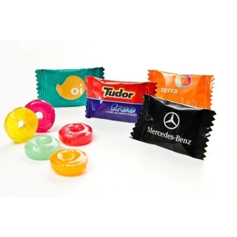 1000/2000 Balas Soft Frutas Personalizadas
