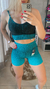 Shorts Jacqard Poliamida Jade