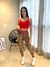 Legging Animal Print com detalhe viés vermelho