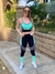 Legging Personalizada Recortes - Preta - Verde Água - Chumbo