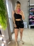 Shorts Liso Feel Rib - Preto Brilho
