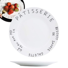Plato Playo De Cerámica Patisserie