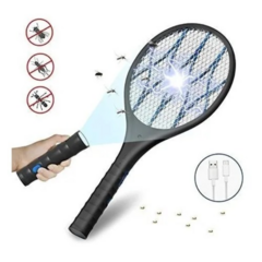 Raqueta Mata Moscas Mosquitos Recargable Usb 220v - comprar online