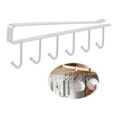 Organizador Colgante Porta Taza Alacena Estante Metal Cocina - tienda online