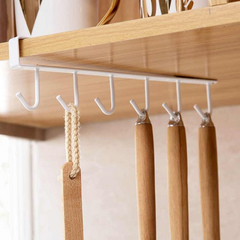 Organizador Colgante Porta Taza Alacena Estante Metal Cocina - comprar online