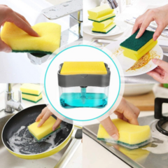 Dispenser Para Detergente Esponja 2 En 1 Cocina - tienda online
