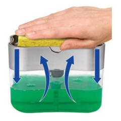 Dispenser Para Detergente Esponja 2 En 1 Cocina