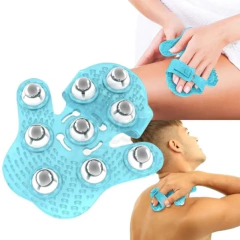 Manopla Masajeador Corporal Bolillas De Acero 360 - comprar online