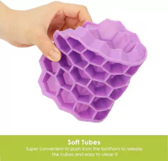 Cubetera Panal de Abeja Silicona con Tapa - Es Necesario