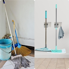 Soporte De Escoba Con Gancho Acero Inoxidable - comprar online
