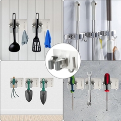 Soporte De Escoba Con Gancho Acero Inoxidable - tienda online