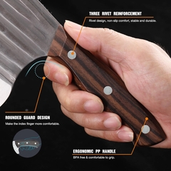 Cuchillo Hacha Ancho Mango De Madera - Es Necesario