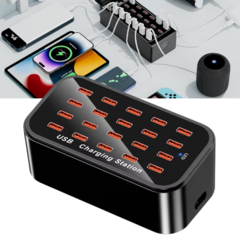 Cargador Rápido 20 Puertos Usb Múltiples Dispositivos