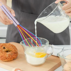 Batidor de Mano Silicona Mango Acero Inox