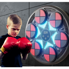 Combo Ejercitador Electrónico De Boxeo Reflejos + Guantes