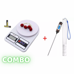 Combo Balanza De Cocina + Termometro Digital Comida