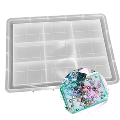 Molde Silicona Rectangular Resina Manualidades Cocina 25x19cm - comprar online