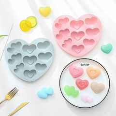Molde Silicona Corazones Repostería Chocolate Jabón Vela - tienda online