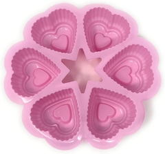 Molde Silicona Reposteria Artesania 6 Corazones Muffins Vela Jabón Resina en internet
