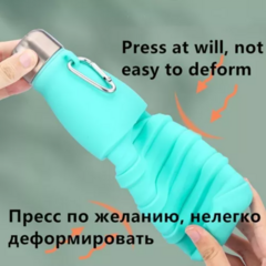 Botella Termica Plegable De Silicona 550ml Tapa Acero en internet