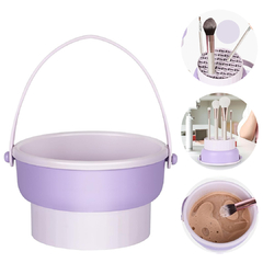 Cesta Limpiador Organizador Brochas Pinceles Maquillaje Silicona Colgar en internet