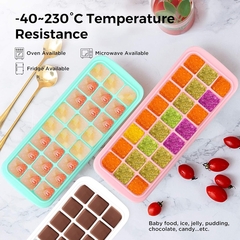 Cubetera Silicona Con Tapa 24 Cubitos - Es Necesario
