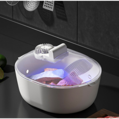 Descongeladora Antibacterial Esterilizadora con Tecnología de Luz UV-C Escurridora Carne Vegetales Fruta Usb
