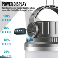 Imagen de Lámpara Camping Farol Colgante Linterna Recargable Solar Usb