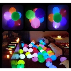 Imagen de Pack 5 Globos Led Luminosos Aire Helio