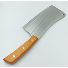Cuchillo Rebanador Acero Inoxidable Mango Madera 34CM - Es Necesario