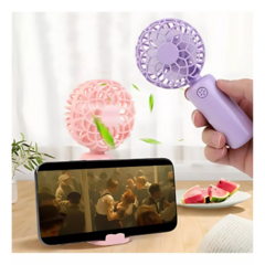 Mini Ventilador Abanico Porta Celular Recargable