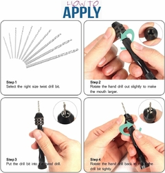 Mini Taladro Agujereadora 10 Mechas - tienda online
