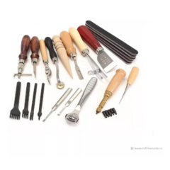 Imagen de Set De Herramientas Para Cuero Kit Talabartería Marroquinería