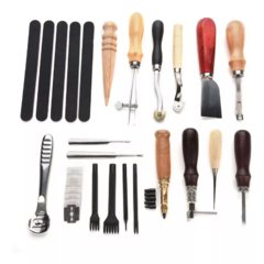 Set De Herramientas Para Cuero Kit Talabartería Marroquinería