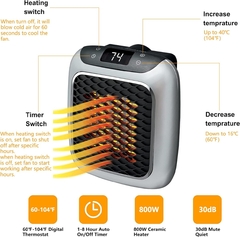 Caloventor Mini Estufa Control Remoto y Enchufe - comprar online