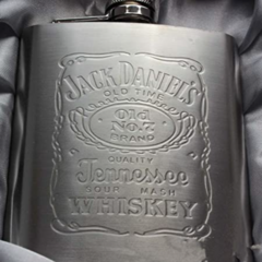 Petaca acero inoxidable plateada JACK DANIEL'S - tienda online