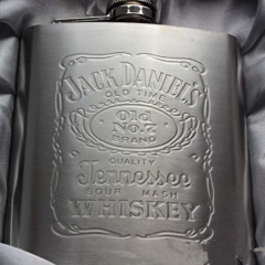 Petaca acero inoxidable plateada JACK DANIEL'S - tienda online