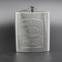 Petaca acero inoxidable plateada JACK DANIEL'S - Es Necesario