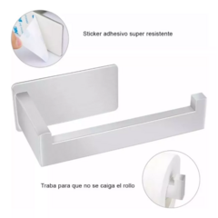 Porta Papel Higiénico Acero Inoxidable Autoadhesivo - tienda online