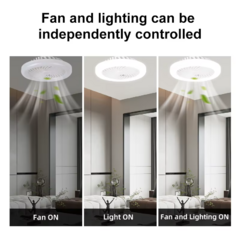 Ventilador Con Luz Control Remoto Para Porta Lámpara E27 - Es Necesario