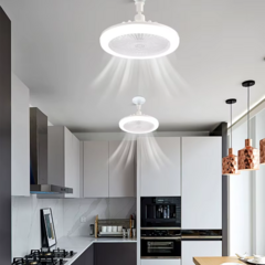 Ventilador Con Luz Control Remoto Para Porta Lámpara E27 - comprar online