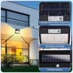 Luz Exterior 2 Focos Panel Solar - comprar online