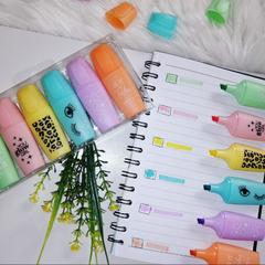 Pack De Mini Resaltadores Fibras Pastel x6 Unidades - comprar online
