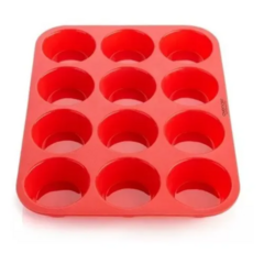 Molde Silicona Goma Horno Muffins Cupcakes X12 Reposteria - tienda online