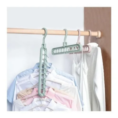 Percha Organizadora 9 Espacios Rebatible Ropa Placard - tienda online