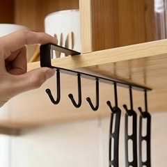 Organizador Colgante Porta Taza Alacena Estante Metal Cocina