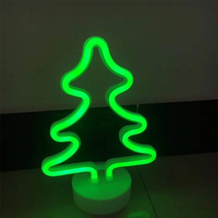 Lampara Led Arbol de Navidad Luz Verde de mesa 26cm en internet