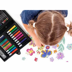 Valija Para Niños 42 A 150 Piezas Lápices Crayones Acuarelas - comprar online