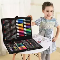 Valija Para Niños 42 A 150 Piezas Lápices Crayones Acuarelas
